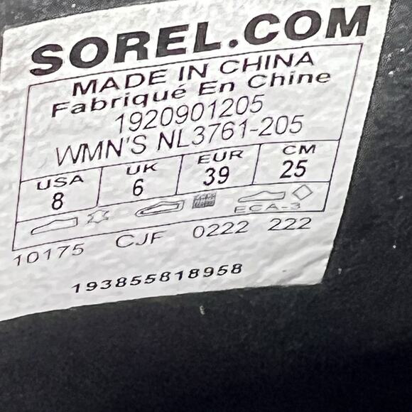 Sorel Women’s Joan Of Arctic Buckle Blackened Brown Wedge Boot Size US 8 - Picture 10 of 10